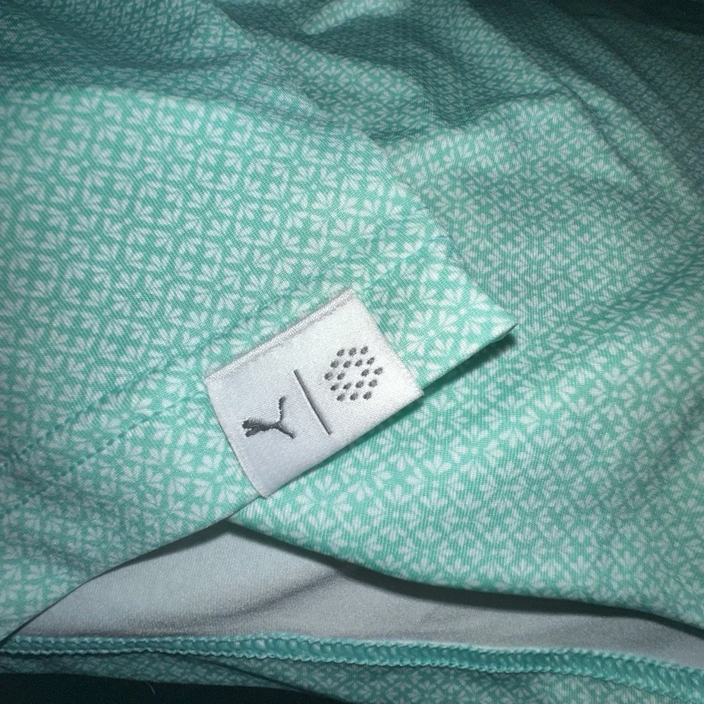 Puma Mens Short Sleeve Polo Shirt Medium (M) Teal Golf Prep